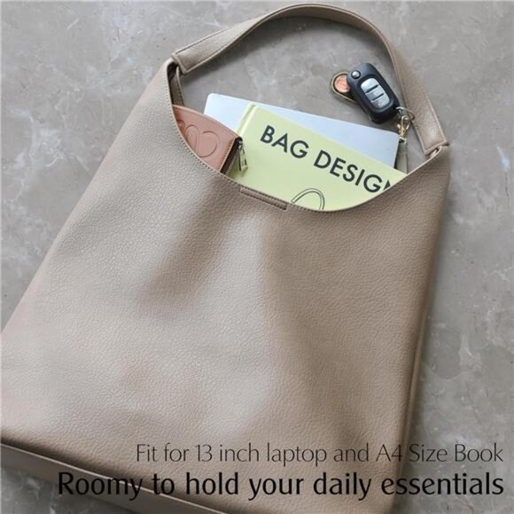 Hobo Bags Soft Vegan Leather khaki - Picture 5 of 6